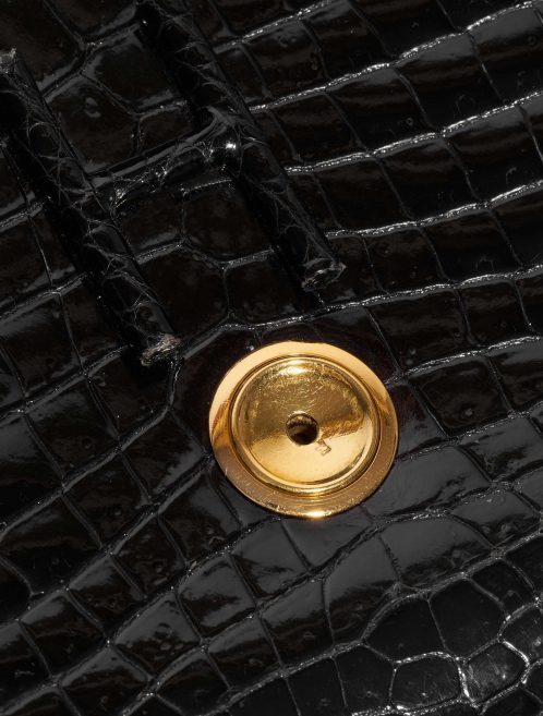 Pre-owned Hermès bag Clutch Medium Porosus Crocodile Black Black Closing System | Sell your designer bag on Saclab.com