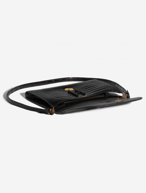 Pre-owned Hermès bag Clutch Medium Porosus Crocodile Black Black Inside | Sell your designer bag on Saclab.com
