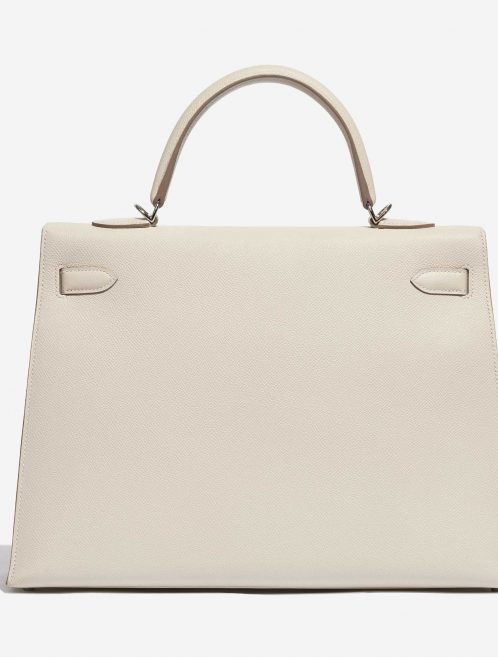 Pre-owned Hermès bag Kelly 35 Epsom Craie White Back | Sell your designer bag on Saclab.com
