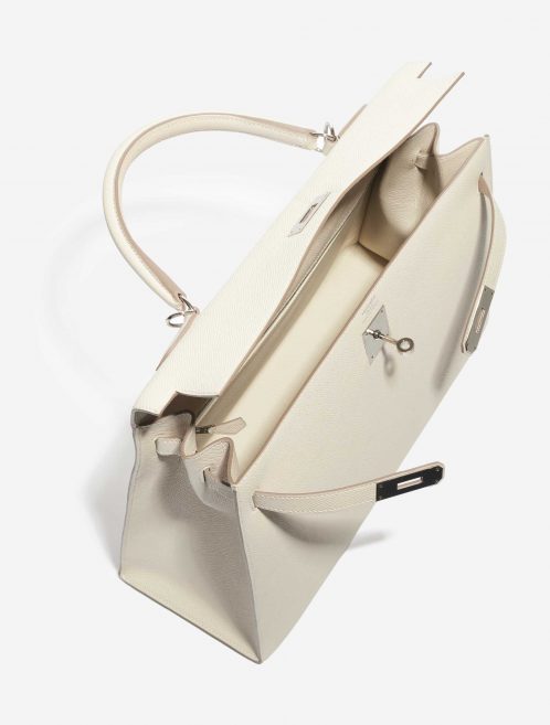 Pre-owned Hermès bag Kelly 35 Epsom Craie White Inside | Sell your designer bag on Saclab.com