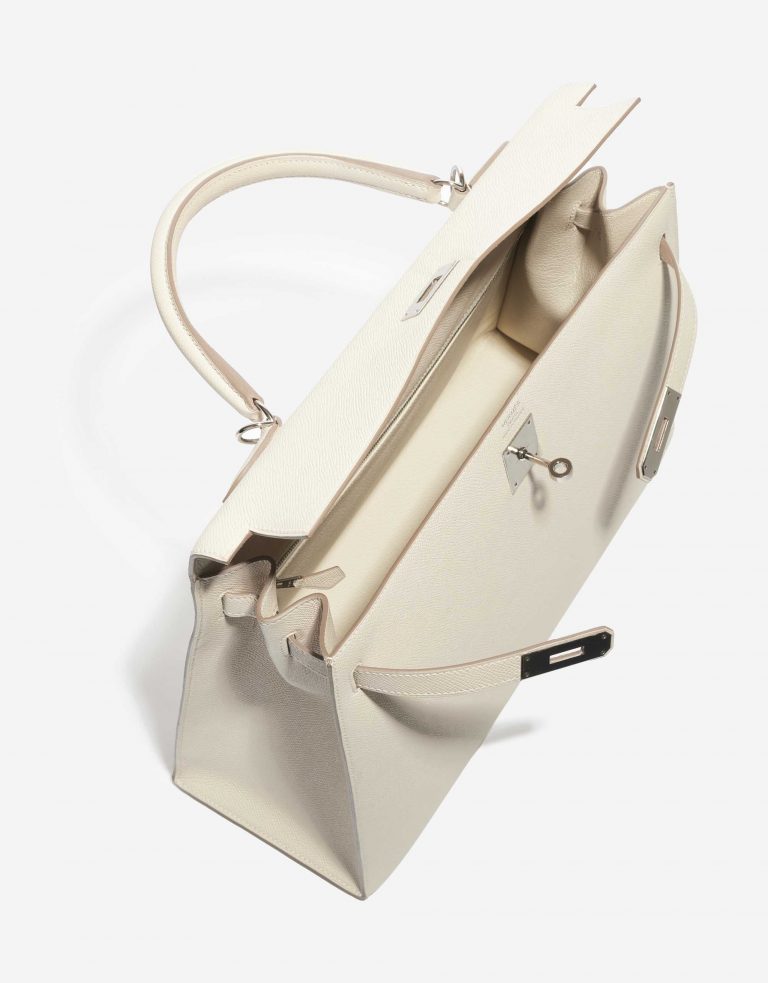Pre-owned Hermès bag Kelly 35 Epsom Craie White Inside | Sell your designer bag on Saclab.com