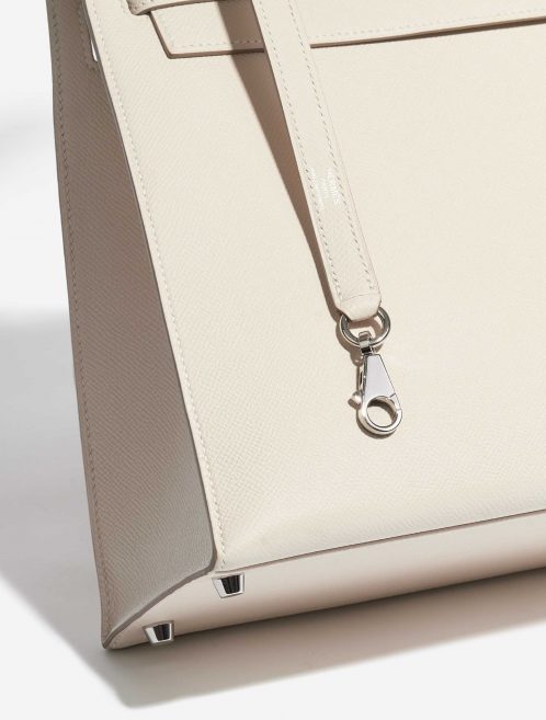 Pre-owned Hermès bag Kelly 35 Epsom Craie White Detail | Sell your designer bag on Saclab.com