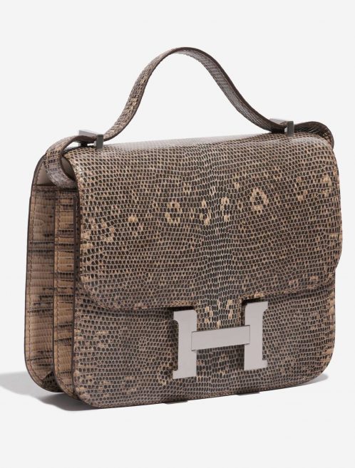 Pre-owned Hermès bag Constance 18 Salvator Lizard Desert Ombré Beige, Brown Side Front | Sell your designer bag on Saclab.com