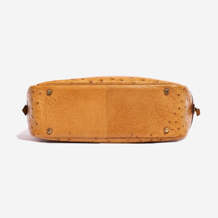 Pre-owned Hermès bag Plume Ostrich Cognac Brown Bottom | Sell your designer bag on Saclab.com