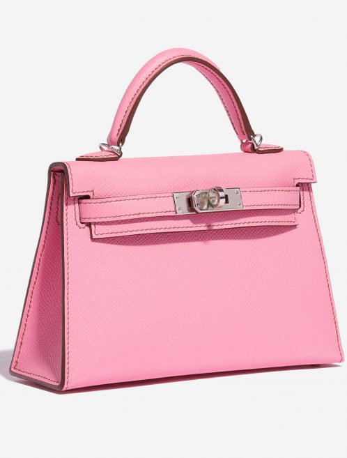 Pre-owned Hermès bag Kelly Mini Epsom 5P Bubblegum Pink, Rose Side Front | Sell your designer bag on Saclab.com