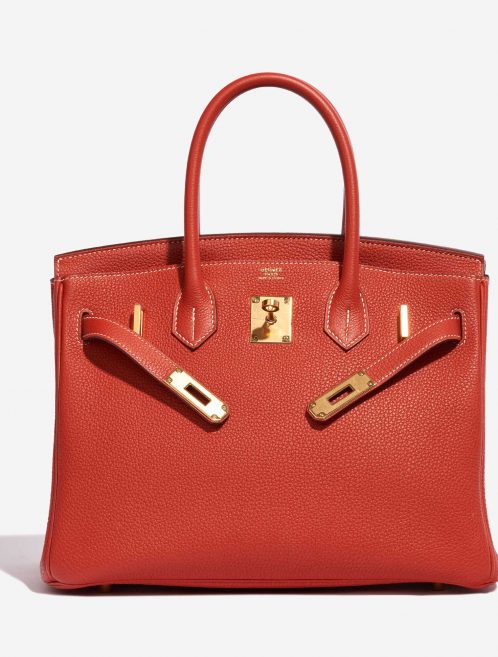 Pre-owned Hermès bag Birkin 30 Togo Rouge Sanguine Red Front Open | Sell your designer bag on Saclab.com