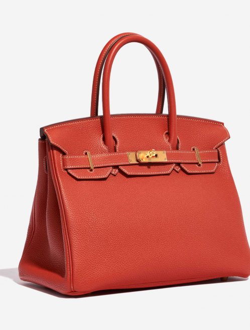 Pre-owned Hermès bag Birkin 30 Togo Rouge Sanguine Red Side Front | Sell your designer bag on Saclab.com