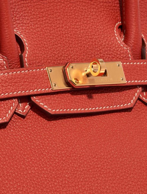 Pre-owned Hermès bag Birkin 30 Togo Rouge Sanguine Red Closing System | Sell your designer bag on Saclab.com