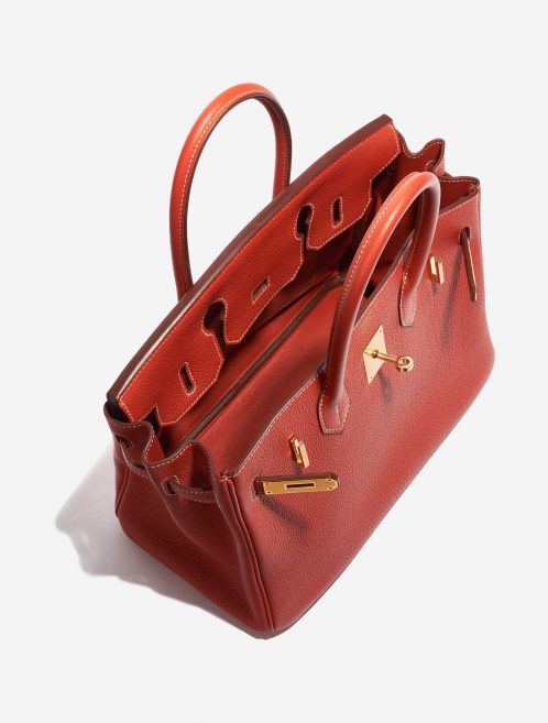 Pre-owned Hermès bag Birkin 30 Togo Rouge Sanguine Red Inside | Sell your designer bag on Saclab.com