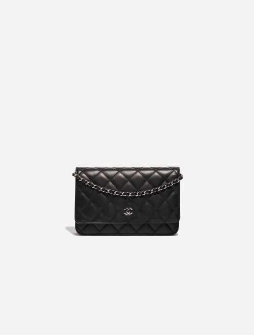 Pre-owned Chanel bag WOC Lamb Black Black Front | Sell your designer bag on Saclab.com
