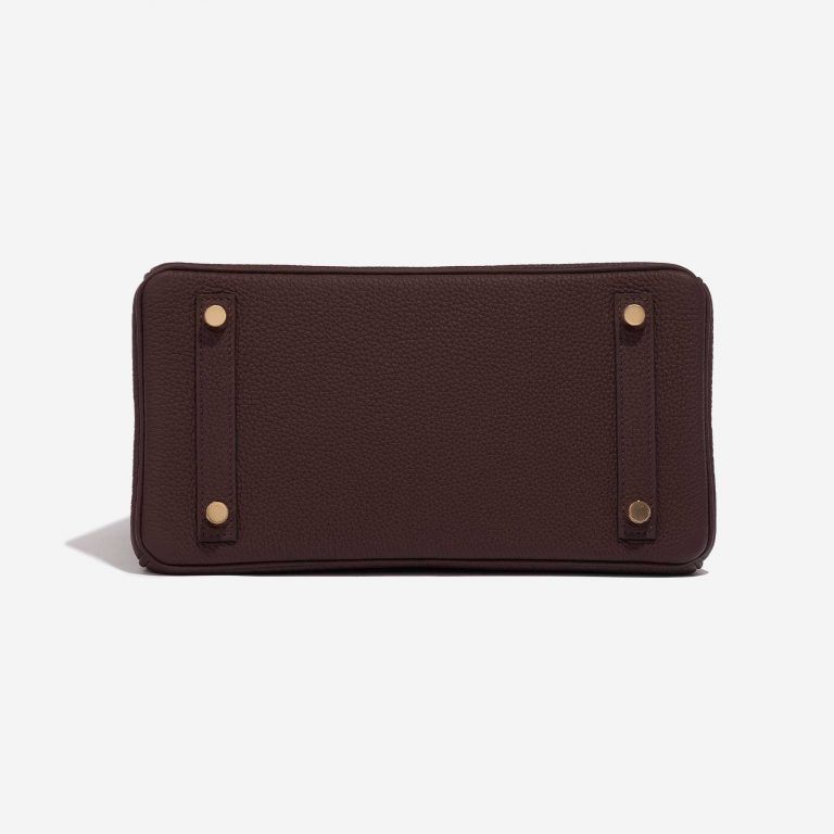 Pre-owned Hermès bag Birkin 25 Touch Matte Alligator / Togo Rouge Sellier / Bourgogne Brown, Violet Bottom | Sell your designer bag on Saclab.com