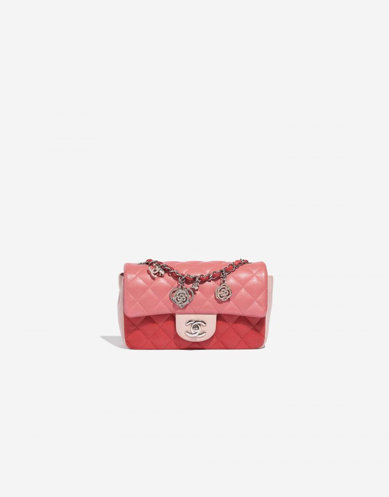 Pre-owned Chanel bag Timeless Mini Rectangular Lamb Pink / Red / Light Pink Pink Front | Sell your designer bag on Saclab.com