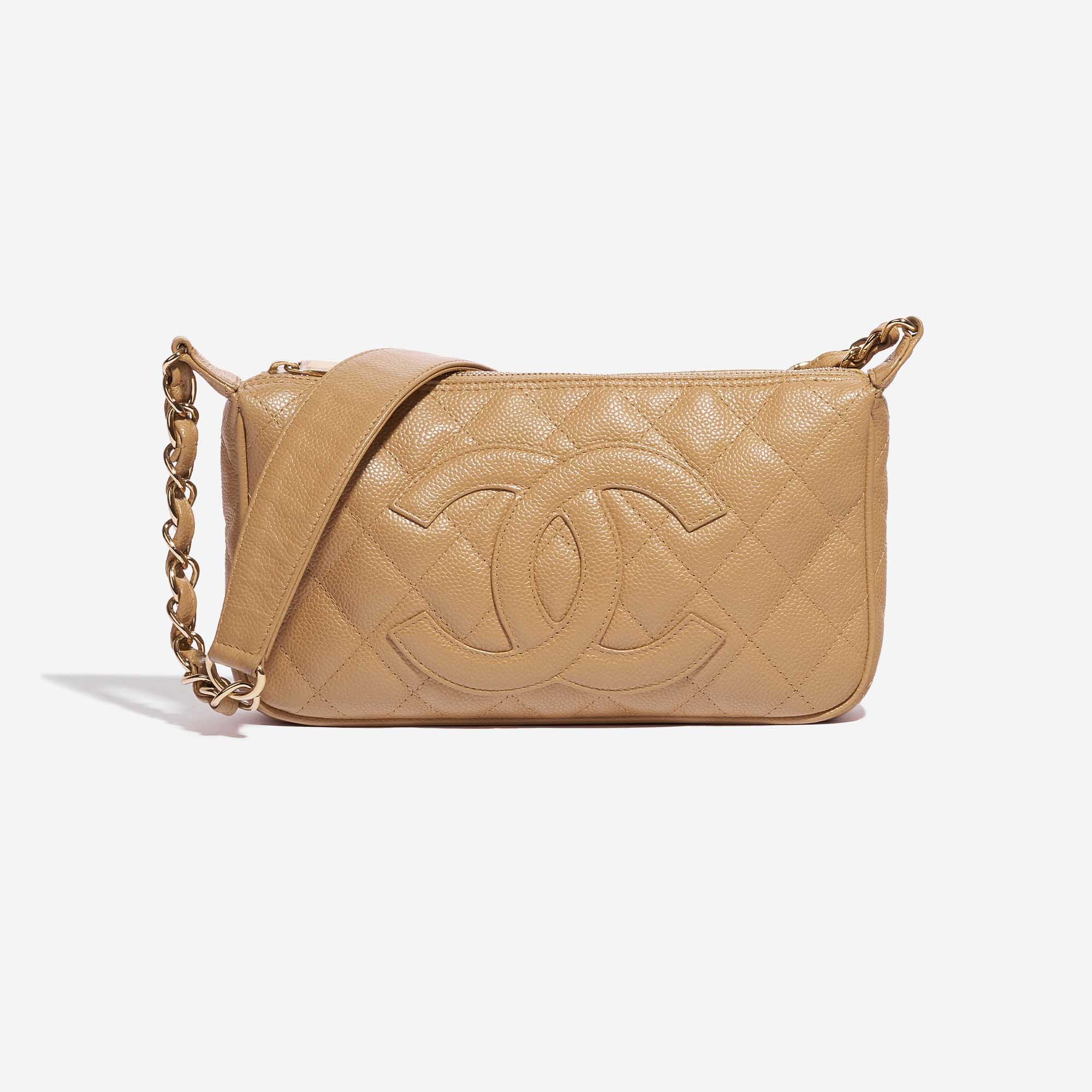 追跡【VINTAGE】Chanel AP2611 Yellow Caviar Skin Crossbody Chanel Yellow Quilted Caviar Classic Double Flap Small Gold