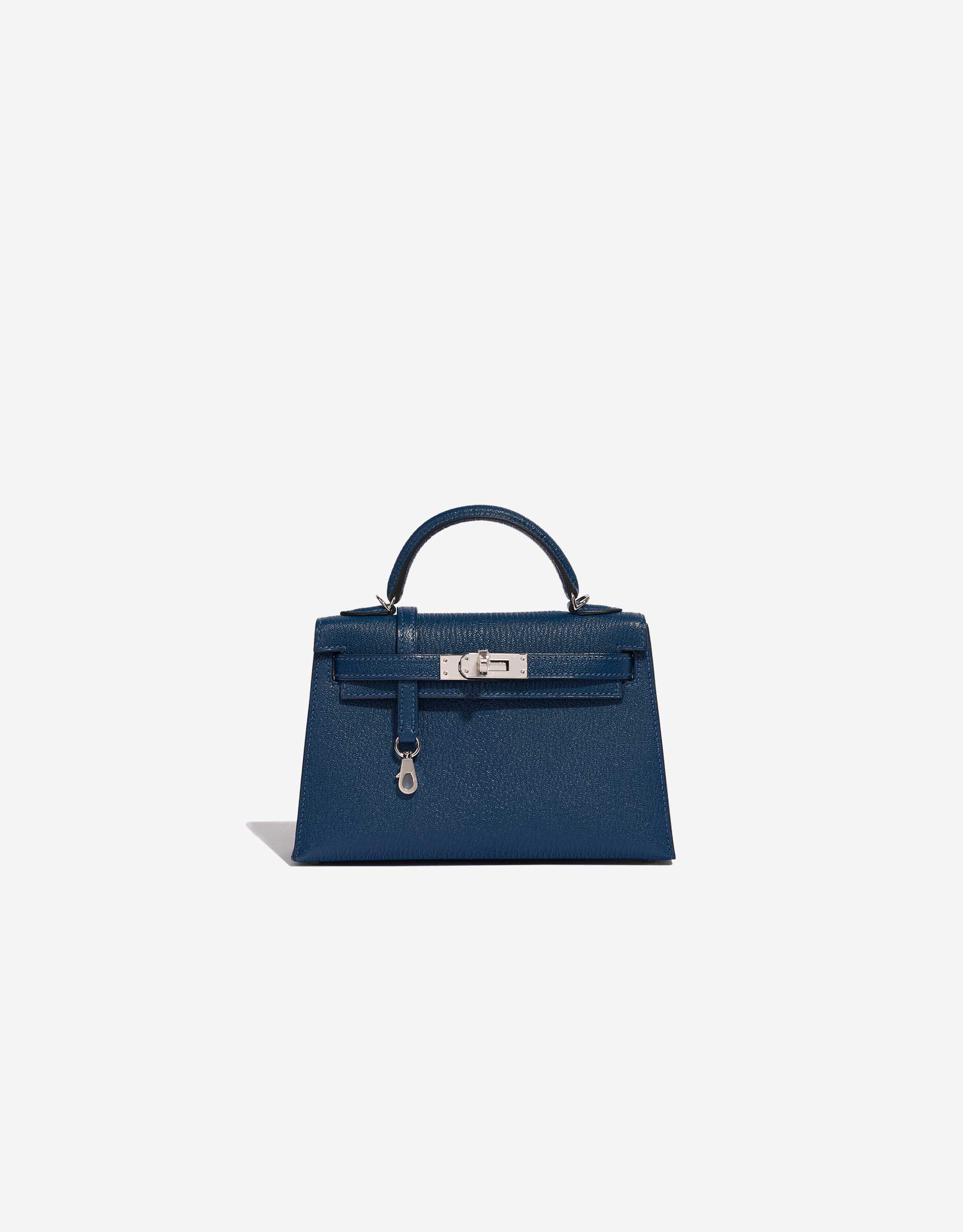 Hermès Kelly Mini Chèvre Mysore Deep Blue Blue Izmir SACLÀB