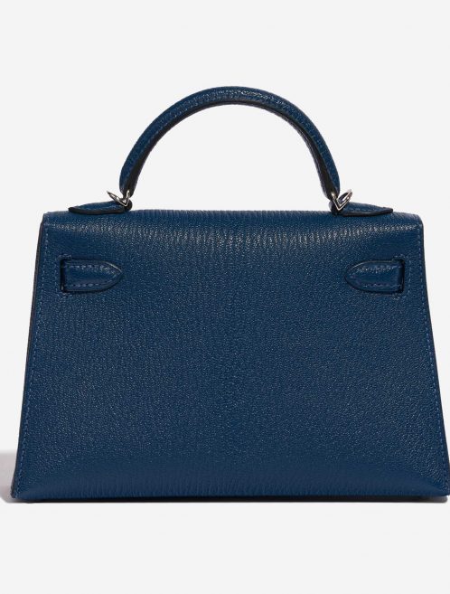 Pre-owned Hermès bag Kelly Mini Chèvre Mysore Deep Blue / Blue Izmir Blue | Sell your designer bag on Saclab.com