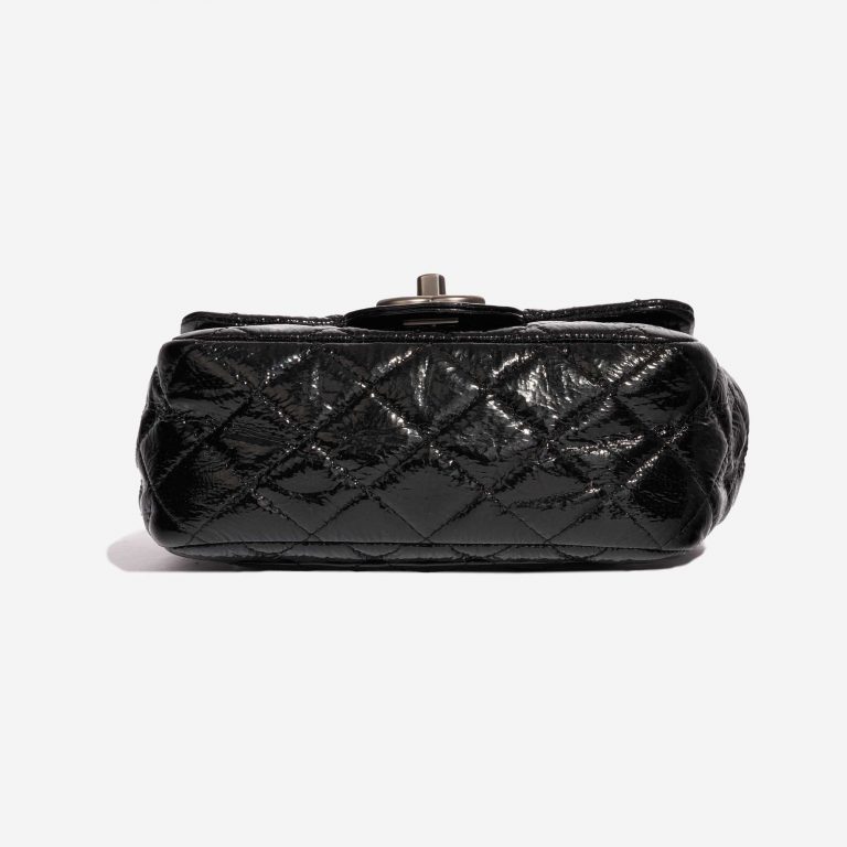 Pre-owned Chanel bag Timeless Mini Square Patent Leather Black Black Bottom | Sell your designer bag on Saclab.com