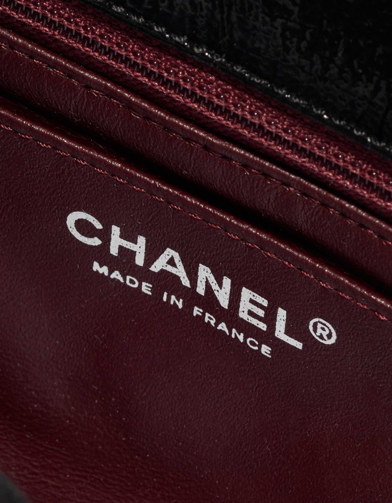 Pre-owned Chanel bag Timeless Mini Square Patent Leather Black Black Logo | Sell your designer bag on Saclab.com