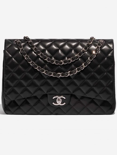Pre-owned Chanel bag Timeless Maxi Lamb Black Black Front | Sell your designer bag on Saclab.com