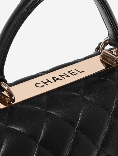 Pre-owned Chanel bag Timeless Handle Medium Calf Black Black Logo | Sell your designer bag on Saclab.com