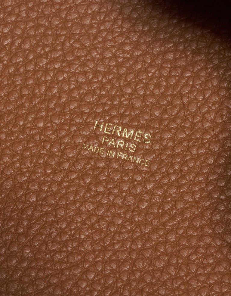 Pre-owned Hermès bag Picotin 18 Taurillon Clemence Gold Brown Inside | Sell your designer bag on Saclab.com