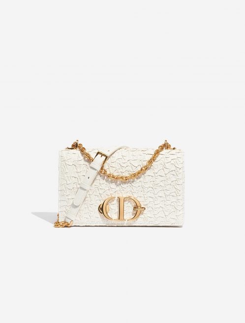 Pre-owned Dior bag 30 Montaigne Calf Ecru White Front | Sell your designer bag on Saclab.com