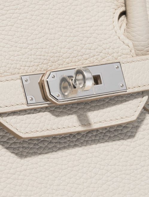 Pre-owned Hermès bag Birkin 30 Clemence Beton White Closing System | Sell your designer bag on Saclab.com