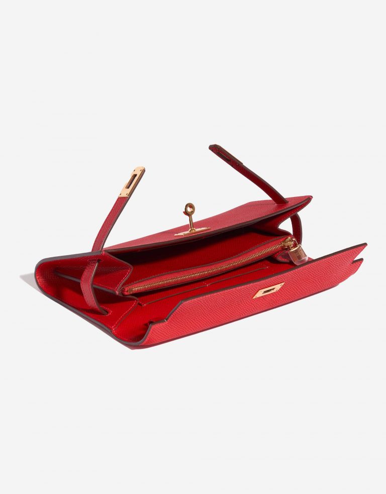 Pre-owned Hermès bag Kelly to-go Epsom Rouge Casaque Red Inside | Sell your designer bag on Saclab.com