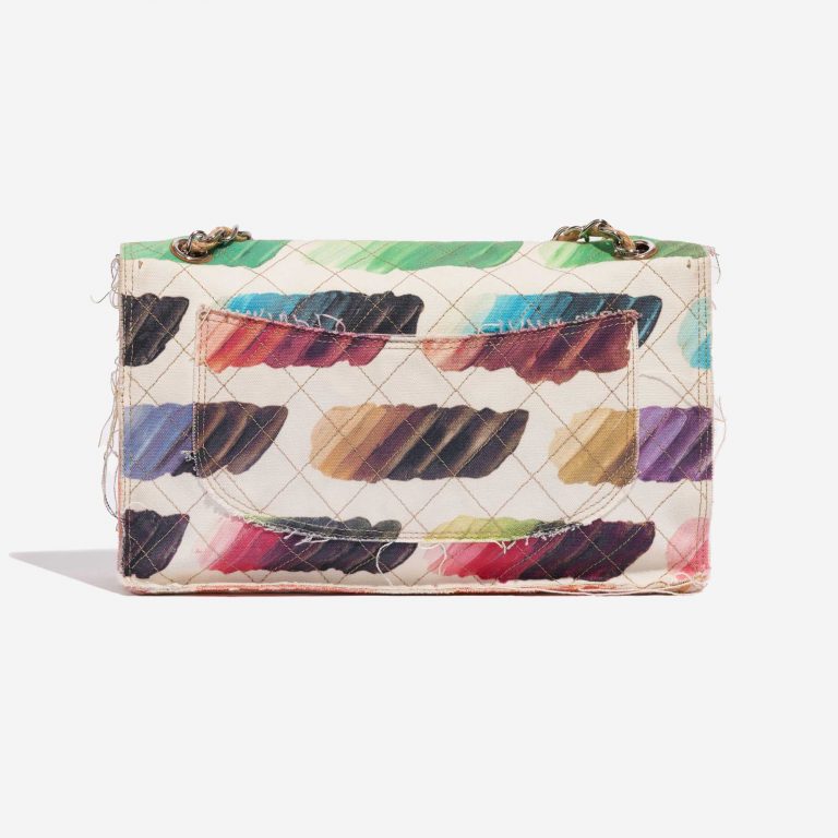 Pre-owned Chanel bag Timeless Flap Jumbo Canvas White Paint Palette Multicolour, White Back | Sell your designer bag on Saclab.com