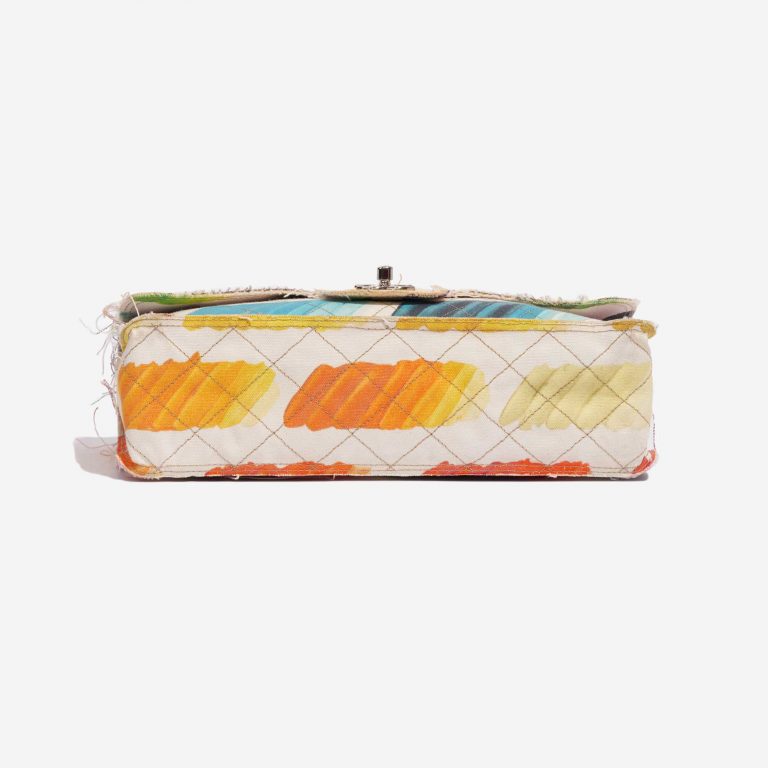 Pre-owned Chanel bag Timeless Flap Jumbo Canvas White Paint Palette Multicolour, White Bottom | Sell your designer bag on Saclab.com
