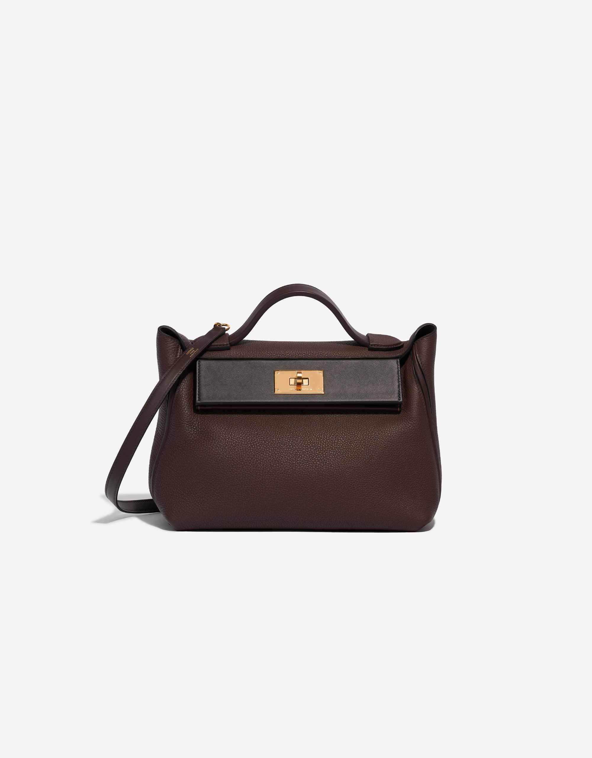 Hermès 24/24 29 Togo / Swift Rouge Sellier / Black / Havane | SACLÀB