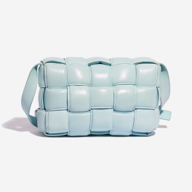 Pre-owned Bottega Veneta bag Cassette Medium Calf Topaz Blue Back | Sell your designer bag on Saclab.com