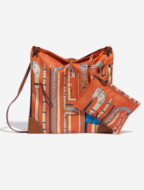 Pre-owned Hermès bag Silky City 33 Silk / Barenia Multicolour Multicolour Front | Sell your designer bag on Saclab.com
