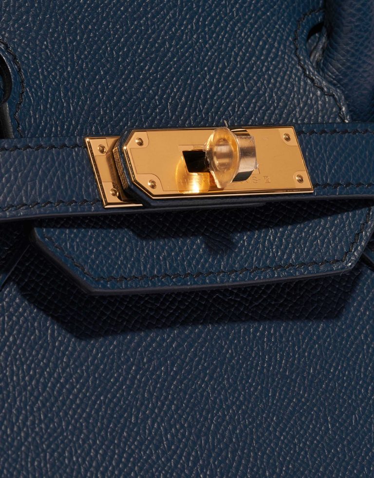 Pre-owned Hermès bag Birkin 30 Epsom Blue Indigo Blue Closing System | Sell your designer bag on Saclab.com
