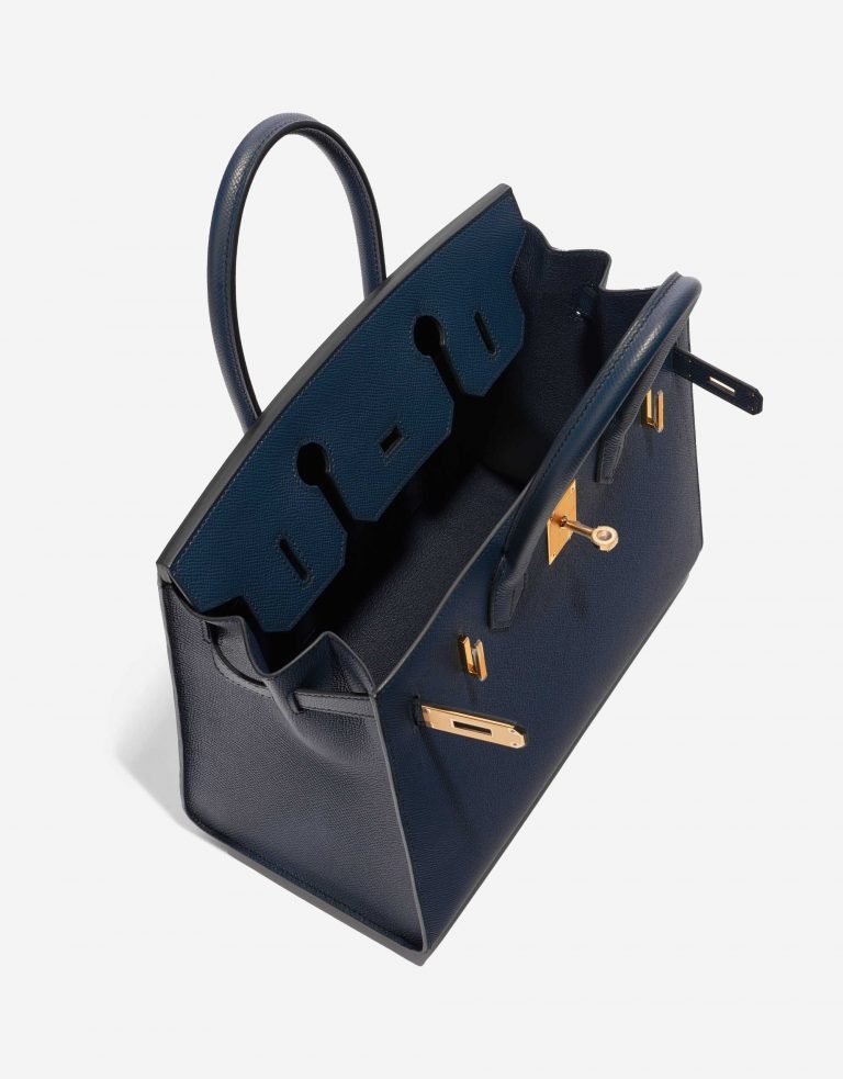 Pre-owned Hermès bag Birkin 30 Epsom Blue Indigo Blue Inside | Sell your designer bag on Saclab.com