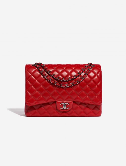 Pre-owned Chanel bag Timeless Maxi Lamb Red Red Front | Sell your designer bag on Saclab.com
