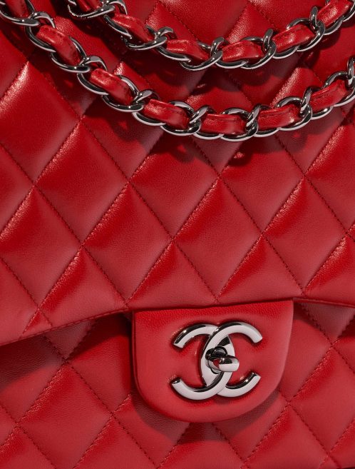 Pre-owned Chanel bag Timeless Maxi Lamb Red Red Closing System | Sell your designer bag on Saclab.com
