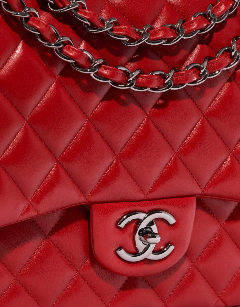 Pre-owned Chanel bag Timeless Maxi Lamb Red Red Closing System | Sell your designer bag on Saclab.com