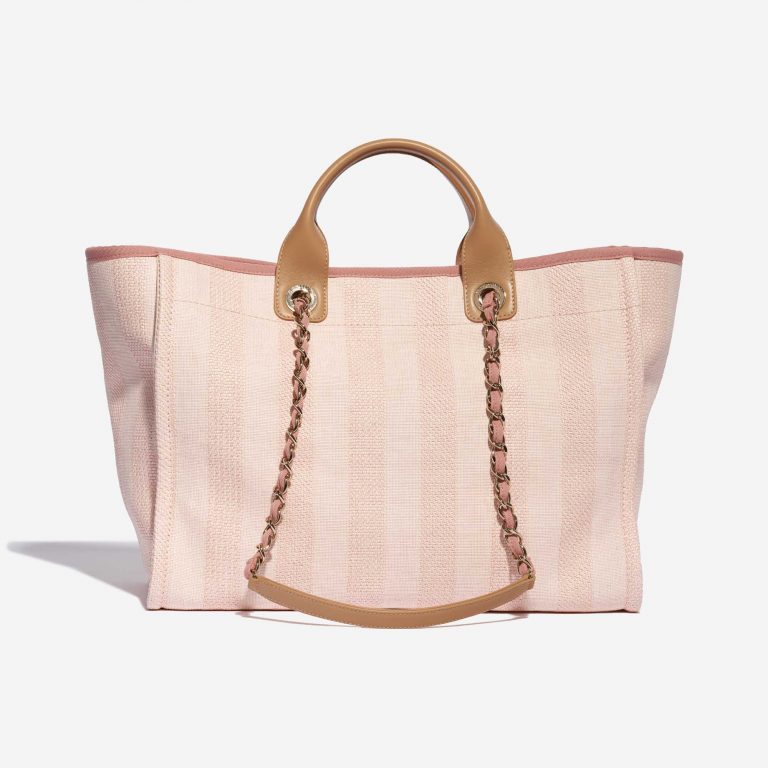 Pre-owned Chanel bag Deauville Medium Canvas Pink Pink, Rose Back | Sell your designer bag on Saclab.com