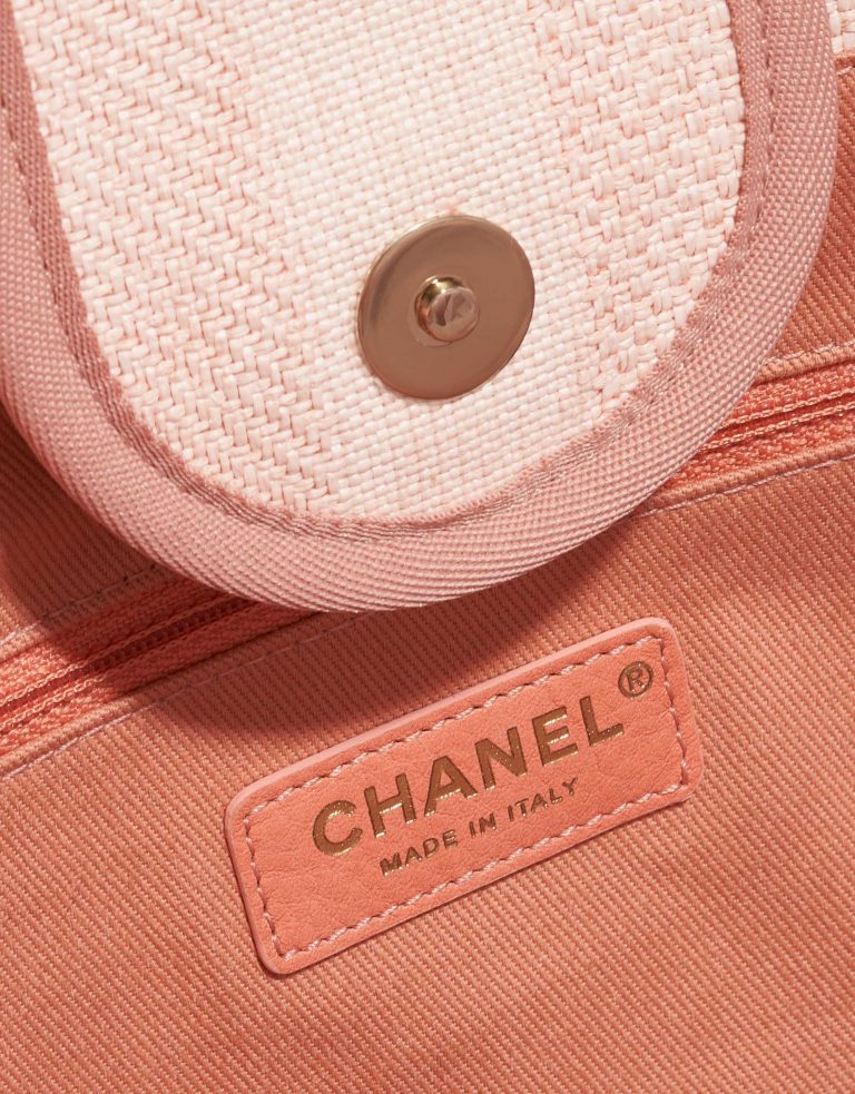 Pre-owned Chanel bag Deauville Medium Canvas Pink Pink, Rose Logo | Sell your designer bag on Saclab.com