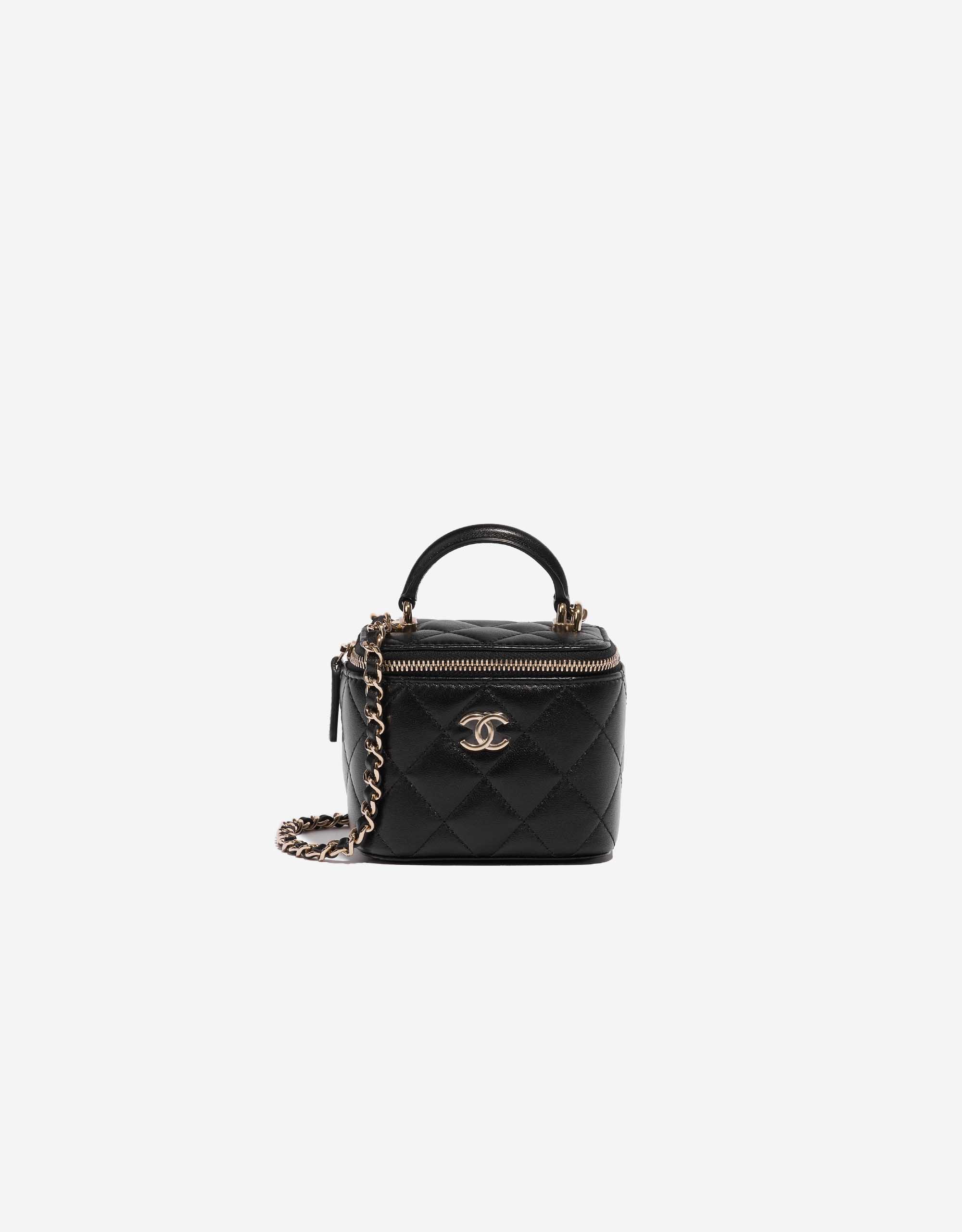 Chanel Vanity Case Small Lamb Black SACLÀB