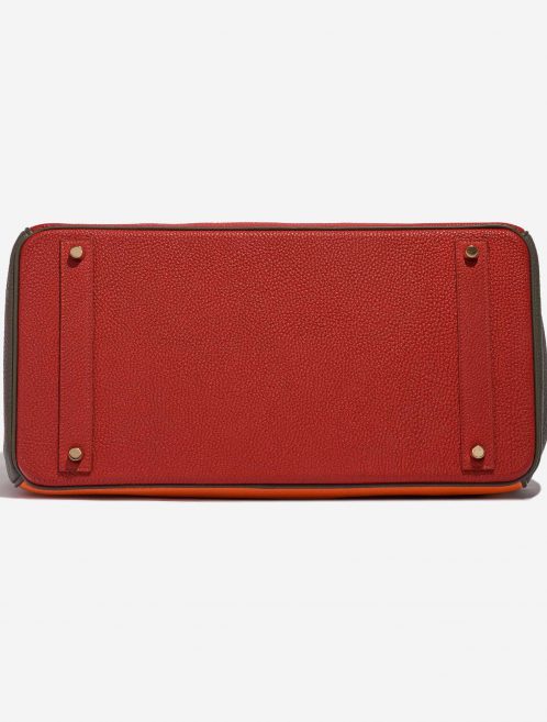 Pre-owned Hermès bag Birkin 40 HSS Togo Orange H / Olive / Vermillon Multicolour, Orange, Red Bottom | Sell your designer bag on Saclab.com