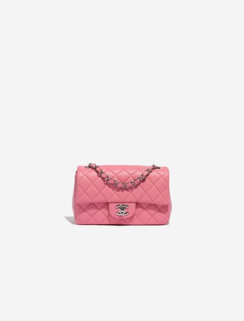 Pre-owned Chanel bag Timeless Mini Rectangular Lamb Hot Pink Pink, Rose Front | Sell your designer bag on Saclab.com