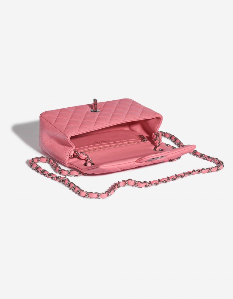 Pre-owned Chanel bag Timeless Mini Rectangular Lamb Hot Pink Pink, Rose Inside | Sell your designer bag on Saclab.com