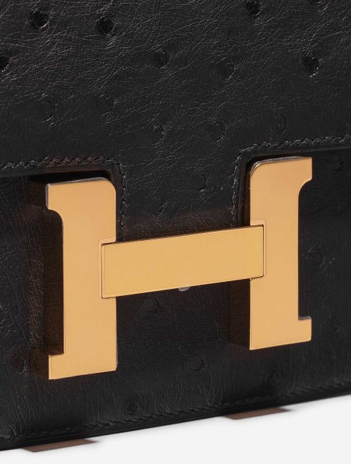 Pre-owned Hermès bag Constance 18 Ostrich Black Black Closing System | Sell your designer bag on Saclab.com