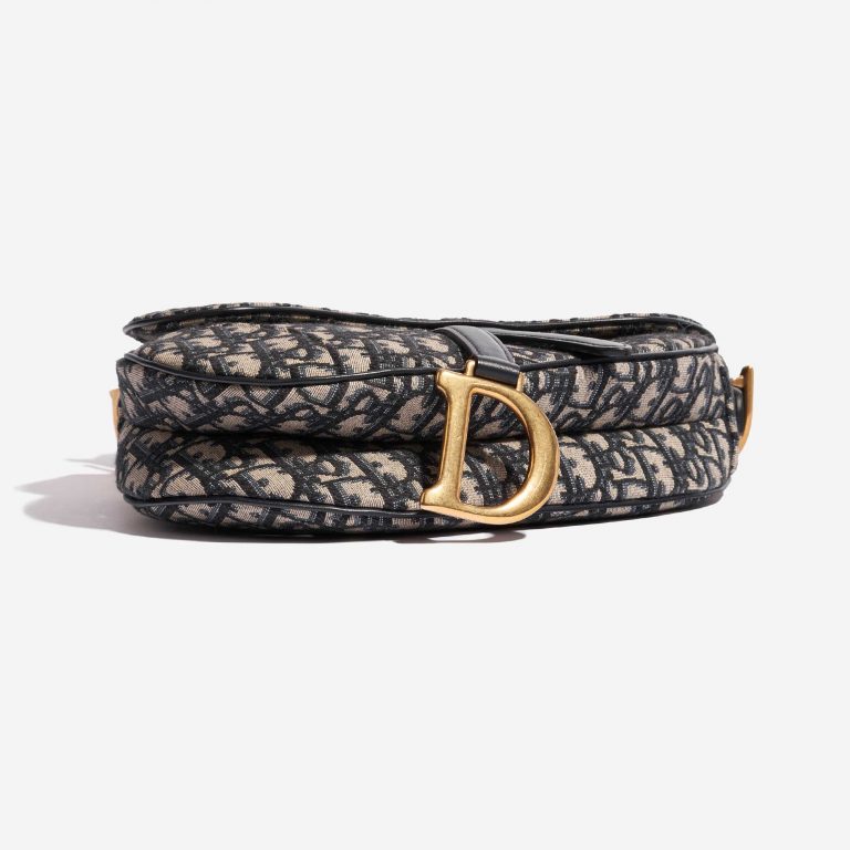 Pre-owned Dior bag Saddle Medium Oblique Jacquard Blue Beige, Blue Bottom | Sell your designer bag on Saclab.com