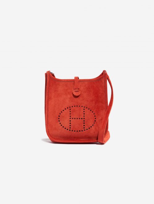 Pre-owned Hermès bag Evelyne 16 Doblis Suede Orange H Orange Front | Sell your designer bag on Saclab.com