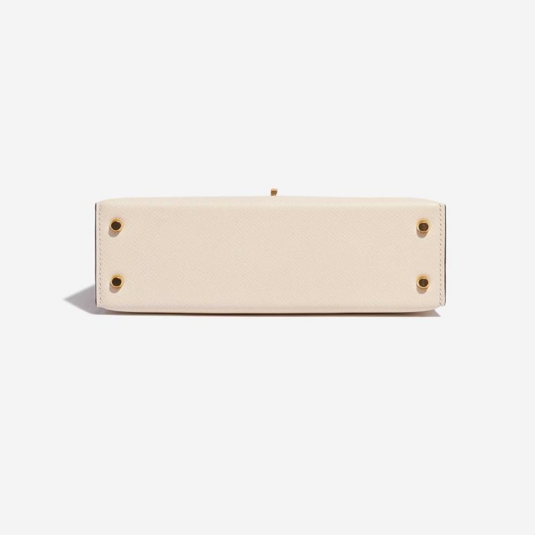 Pre-owned Hermès bag Kelly Mini Epsom Nata Grey Bottom | Sell your designer bag on Saclab.com