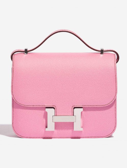 Pre-owned Hermès bag Constance 18 Epsom 5P Bubblegum Pink Front | Sell your designer bag on Saclab.com