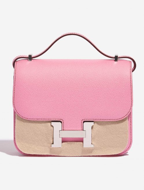 Pre-owned Hermès bag Constance 18 Epsom 5P Bubblegum Pink Front Velt | Sell your designer bag on Saclab.com