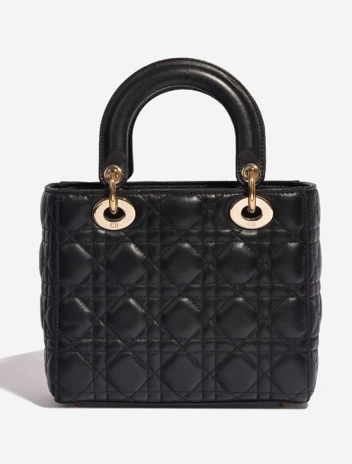 Pre-owned Dior bag Lady Small Lamb Black Black Back | Sell your designer bag on Saclab.com